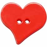 Cirque 95 2808K Red 2 Hole Hearts (2/card)